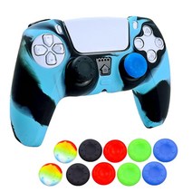 Oiokew Xbox 시리즈 S/X Ps4 Ps5 컨트롤러용 스킨 미끄럼 방지 쉘 커버 케이스 1개 조이스틱 그립 10개 플레이 5 컨트롤러 무선 게임패드용 (PS5 #16), PS5 controller 14