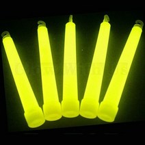 차량용경광봉 신호봉 경찰경광봉 LED응원봉 인치 여러 가지 빛깔 글로우 스틱 캠핑 비상 화학 라이트 스틱 파티 장식 울트라 밝은 형광 스틱, 노란색, 25개