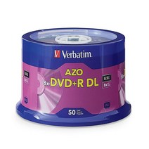 Verbatim DVD+R DL 8.5GB 8X(브랜드 서피스 포함) - 50pk 스핀들, 50-Disc_DVD+R DL