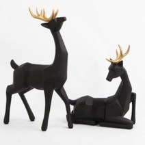 개업선물 조각품 조각상 유니크 사슴2p세트