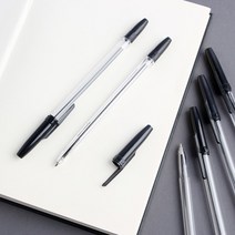 검정 볼펜 10p/사무용볼펜 단체선물 사은품 인쇄판촉, 없음