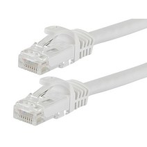 Monoprice Cat5e 이더넷 패치 케이블 61m20피트 블랙 네트워크 인터넷 코드 RJ45 연선 350Mhz UTP 동박 와이어 24AWG Flexboot 시리즈, White