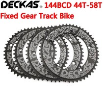 픽시휠셋 카본 프레임 휠 Deckas-144BCD 픽시 라운드 체인 링 트랙 자전거 44T-58T Tooth 144 bcd 스페셜, 144bcd 48t
