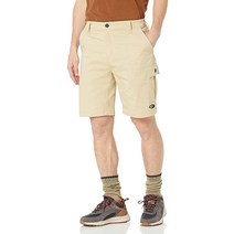 Mossy Oak 남성용 표준 카고 스트레치 하이킹 반바지 페일 카키 L, Large, Pale Khaki