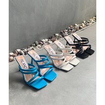 여름추천/오늘출발/하객룩 투웨이가능 폭신 쿠션 스퀘어 스트랩 투웨이 힐 단독상품 (3color / 9cm) 2023