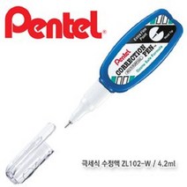 펜텔/초극세펜식 수정액 4.2ml/수정펜 화이트 ZL102-W, 1개