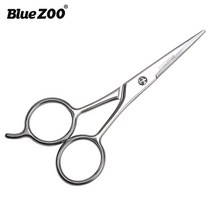 미용 이발사 가위 세트 스테인레스 bluezoo big ring 코 머리 수염 수염 눈썹 스틸 아름다움 실버 컬러 선물 아버지