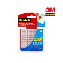 3M 스카치 재접착 폼 양면 테이프/25.4mmX25.4mm/0574, 색상:기본
