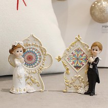 신혼 웨딩 신랑신부 장식 인형 세트 장식품 집꾸미기 미니소품 소품가게 북유럽감성