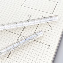 삼각형 15cm 직선 투명 눈금자 도면 건축 사무실 오피스 제도 아크릴 자