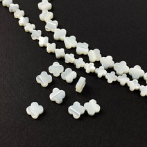 3-4-005 통과형 자개 클로버 펜던트 (10개) 팔찌 마스트스트랩 만들기 DIY 재료