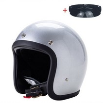 덱스톤500tx 시스템 헬멧 일본 기술 정품 TT & COCASCOS 500TX 오토바이 오픈 페이스 헬기 레트로 스쿠터 승마 Capacete 파라 모토, M, Silver