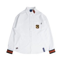 ROMANTIC CROWN Striped Cuffs Shirt_White