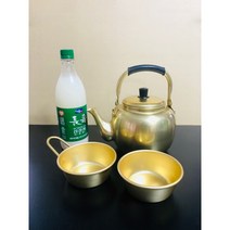 [늘그대] 레트로 국산 양은 막걸리잔 주전자 빈센조 형제막걸리 동동주잔 해물파전 파전 막걸리키트, 막걸리주전자2L, 1개