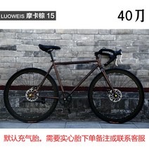 그래블 자전거 입문용 로드 바이크 출퇴근 중학생 초등 한강 입문 도로 초보 가벼운 투어링, 26인치40칼모카브라운15