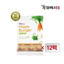 [브이펫] 건강백서 강아지간식 베지버거 100G 12개, 상세 설명 참조, 상세 설명 참조