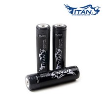 타이탄 18650 충전식 전지 블랙 3500mAh 후레쉬 충전지 리튬 배터리, 3500 블랙