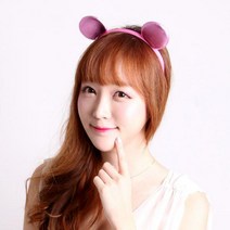 [S]깜찍이 미키머리띠 (핑크), 실버