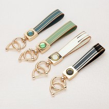 튜모 더뉴 팰리세이드 그랜저IG 벨로스터 아반떼AD LF쏘나타 투싼 i30 싼타페FE 스타리아 차량 용품 TPU 스마트키케이스 키링 키홀더, TPU 골드라인 키홀더, 올리브그린