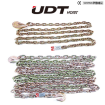 UDT 낙하산체인 낙하산 체인 7.1파이 10파이 13파이 견인체인 쿠사리 슬링벨트 쇠사슬 체인후크 후크 1.6톤 3.2톤 5.4톤, 10파이x6.0M(3.2T) 훅2개
