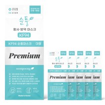 KF94 순풍 프리미엄 마스크 흰색 대형 100매 국내생산 숨쉬기쉬운 마스크, 1매