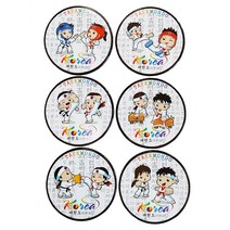 라베끄 국내산 김홍도 신윤복 풍속도 훈민정음여인도 태권도 컵받침 코스타셋 외국인선물 추천 전통공예품 한국전통기념품 홈스테이선물 Korean souvenirs or gifts