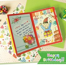 내가 만드는 사진 글쓰기 그림 러블리 생일책 만들기 3인 교구 끈기 장식품 초등용, 1개, 구매안함