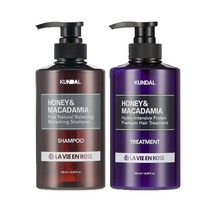 쿤달 네이처샴푸500ml + 트리트먼트500ml 라비앙로즈향, 1세트