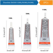 15ML 50ML110ML Zhanlida E6000 명확한 접촉 접착 성 직물 DIY 다이아몬드 보석 정밀 어플리케이터 끝을 가, 03 E6-110ML 1PC