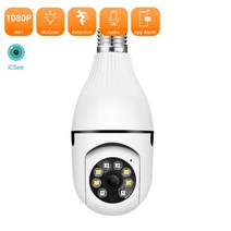 CCTV 현관 돔카메라 CCTV 펫 가정용 cctv 이글루캠 집안 캠 전구 카메라 회전 풀 컬러 야간 투시경 무선 와이파이 카메라 스마트 보안 카메라시시티비 외부 설치 강아지, 카메라 64g 카드 추가