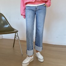 [조아맘] 로비오 세미 와이드 데님 팬츠