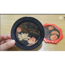 DIY 한지공예 민화 컵받침 2개 1조 만들기 재료 비대면 키트/창의적 체험 활동/진로교육/초등집콕놀이키트