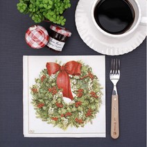 테이블코디 크리스마스 파티냅킨 리스냅킨(20장), 선택완료, 단품없음