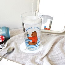 로마네 도낫도낫 롱 글라스컵 400ml, 베어