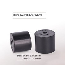 Homag Biesse SCM Nanxing 엣지 밴딩 머신 지원 브래킷 용 10 개 고무 플라스틱 휠, Rubber Black Color, D28xd5x26MM