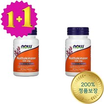 1+1나우푸드 나토키나아제 나토키나제 낫토 추출물 100mg 60 베지캡슐 일본 발효 콩, 1개, 기본