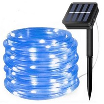 캠핑오징어등 스트링라이트 오징어등 야외 태양광정원등 태양열 등 조명 300LED 태양 로프 스트립 빛 방수 요정 문, White Light+12M100Leds
