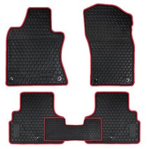 Matericuo 자동차 고무 바닥 매트 인피니티 Q50 20142023 맞춤형 핏 풀 블랙 자동 라이너 전천후 보호 튼튼한 무취 USA 미국, 2015-2023 Jeep Renegade Cargo, Red Edge