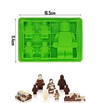 마들렌틀 빵 타르트 머핀 베이킹 몰드 레고 실리콘 몰드 미니 피규어 로봇 모양 케이크 도구 구멍 스 큐브, 02 Style 2