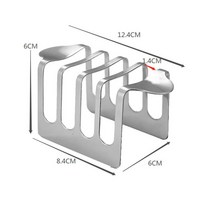 토스트랙 식빵 꽂이 거치대 스텐 스테인레스 홈카페, 화이트(4매빵틀)스테인리스스틸본색