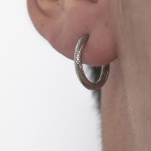 남자 귀걸이 학생 심플 포인트 링 python dr.o