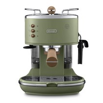 Delong ECO310 레트로 반자동 커피 머신, 반자동 커피머신 ECO310 크림 화이트