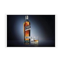 조니 워커 위스키 블루 알루미늄 금속 라벨 모형 신제품레트로 11.8x7.8 인치, 40x30 센치메터