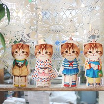 고양이 캐릭터 DIY 린넨 패브릭 커트지 - 마롱의 일주일