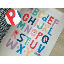 먼지없는 러그 알파벳 디자인 방수러그 강아지 고양이 키즈 아이방 예쁜 거실 카페트