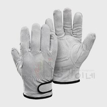철강 작업 돈피 가죽 용접 장갑 알곤 B급 백색 1켤레
