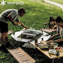 스노우피크 (snow peak) 지카로 캠핑 테이블 3-4인용 ST-050 정품, 테이블 + 베이스 플레이트 스탠드