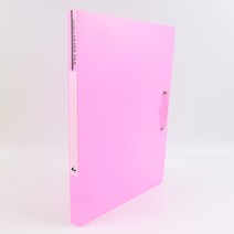 아임오피스 PP 더블 레버화일 A4 양쪽클립철 4컬러, 분홍 1Box 50개입