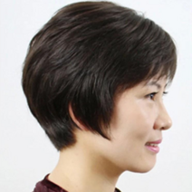 Prosekor 전체가발 중년여성 웨이브 인모 통가발, 라이트 브라운