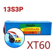 스쿠터 전동 13s3p 48V 100Ah 1000W 100000mah 리튬 이온 배터리 팩 전기 자전거 스쿠터 BMS 및 충전기, 01 XT60